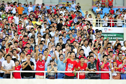 Arsenal, tập, sân Mỹ Đình, fan, hâm mộ,