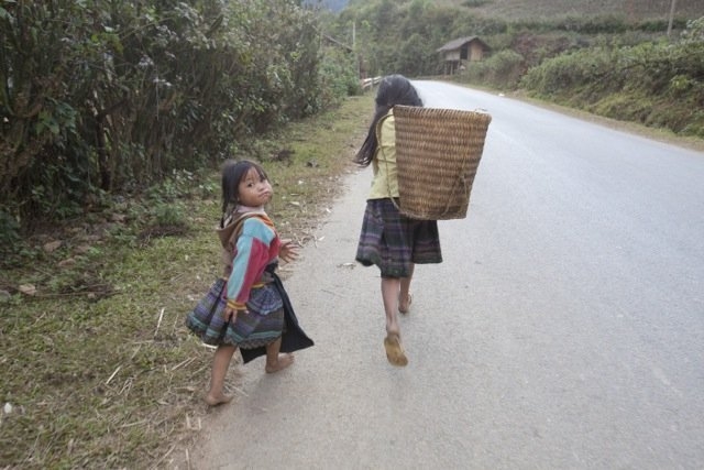 mu cang chai, kids, children, school