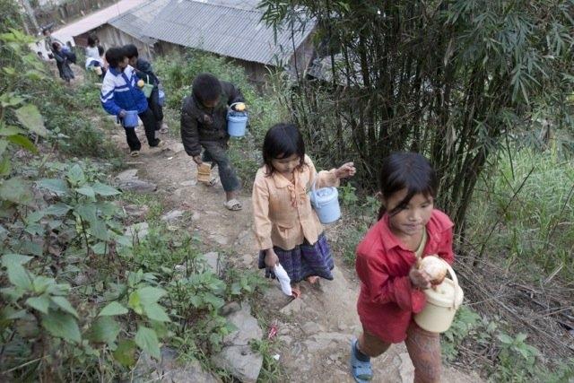 mu cang chai, kids, children, school