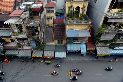 hanoi, old quarter, iron cage, iron roof