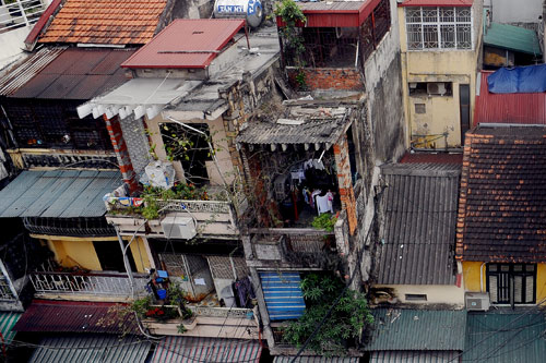 hanoi, old quarter, iron cage, iron roof