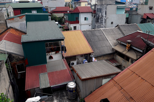 hanoi, old quarter, iron cage, iron roof