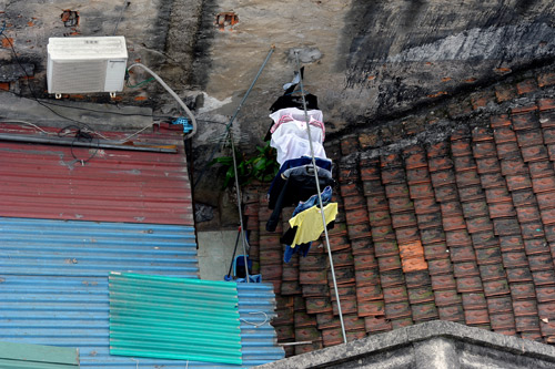 hanoi, old quarter, iron cage, iron roof