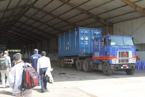 The vehicle arrived at the Bien Hoa airbase.