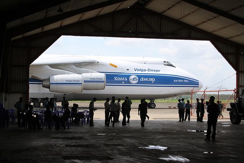 A Russian cargo plane was ready to ship uranium to Russia.