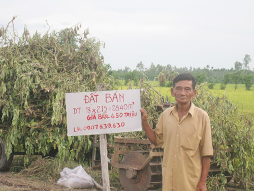 mekong delta, farmers, sell land, agricultural land, shrimp ponds