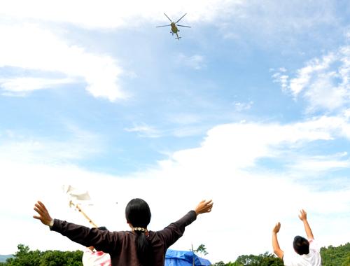 Helicopters, earthquake exercise, quang nam, bac tra my