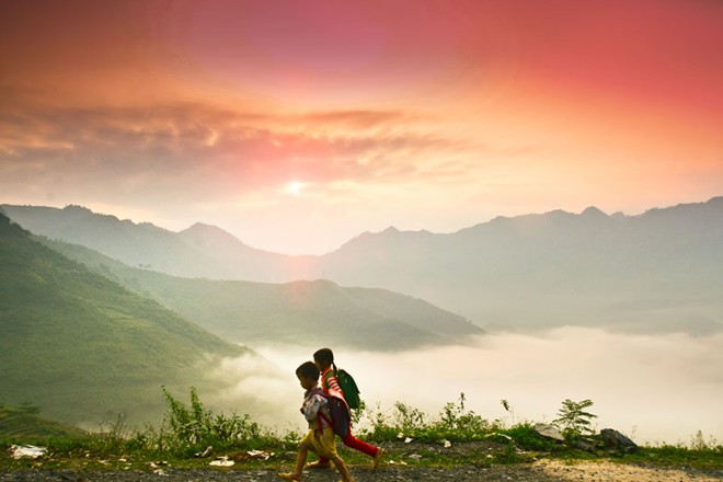 lung cu, harvest season, ripe rice, ha giang, northernmost point