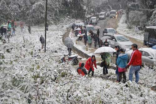 Snow, Sa Pa, Lao Cai, cold weather