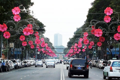 christmas, saigon, decoration, streets, buildings, trading centers