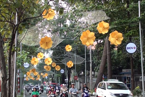 christmas, saigon, decoration, streets, buildings, trading centers