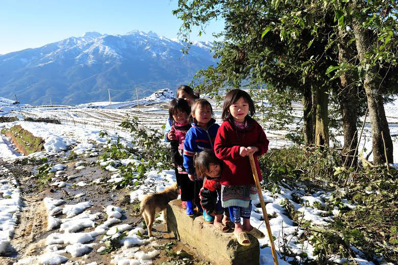 sapa snow, photos for charity, mountain kids, raising fund