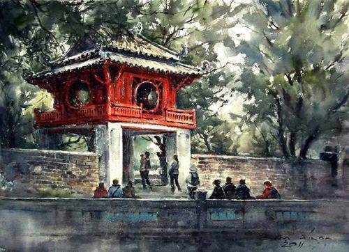 Direk Kingnok, paintings of vietnam, thai artist