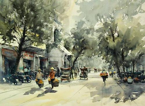 Direk Kingnok, paintings of vietnam, thai artist