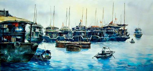 Direk Kingnok, paintings of vietnam, thai artist