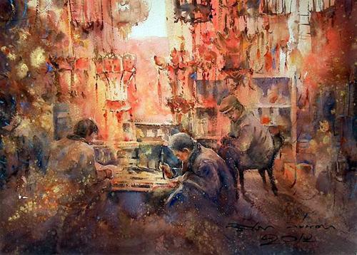 Direk Kingnok, paintings of vietnam, thai artist