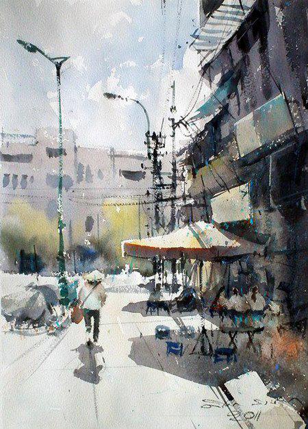 Direk Kingnok, paintings of vietnam, thai artist