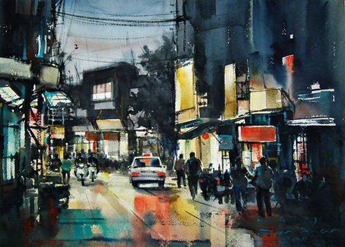 Direk Kingnok, paintings of vietnam, thai artist