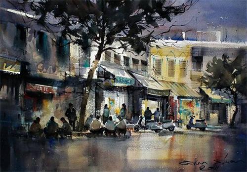 Direk Kingnok, paintings of vietnam, thai artist