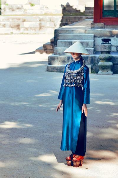 korean model, ao dai