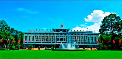 famous architecture, thong nhat palace, thu thiem tunnel, ben thanh market, saigon