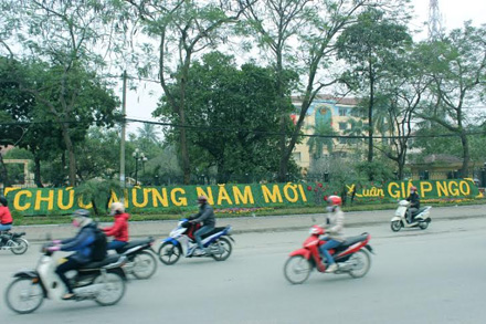 tet, hanoi street, decoration