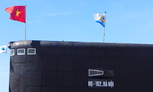 flag-raising ceremony, submarines, kilo, Cam Ranh