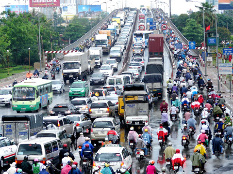 HCM City traffic jams