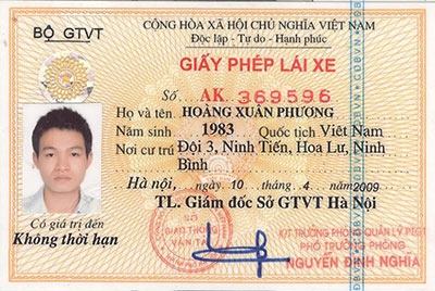 driver license test in vietnamese