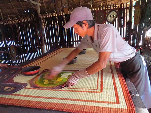 Behind The Colorful Mat Weaving News Vietnamnet