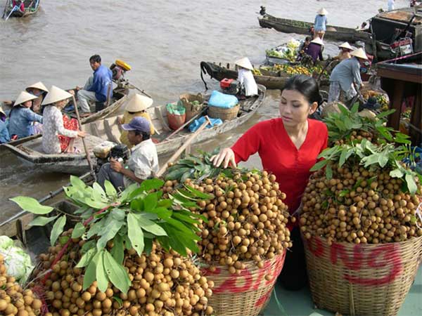 Mekong Delta, seafood, agricultural products, Long Xuyen Floating Market