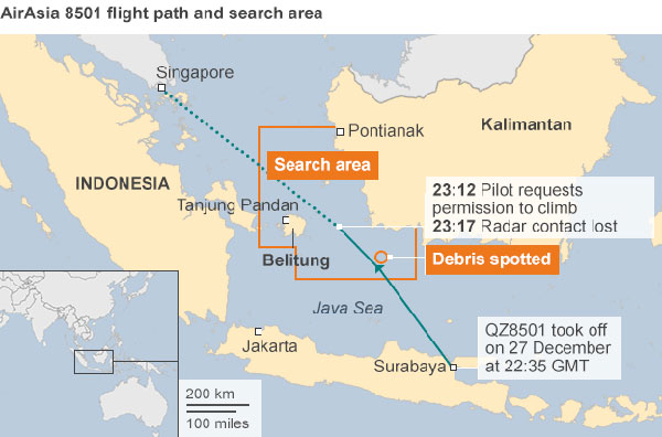 AirAsia QZ8501: 'Massive search' for victims and recorders