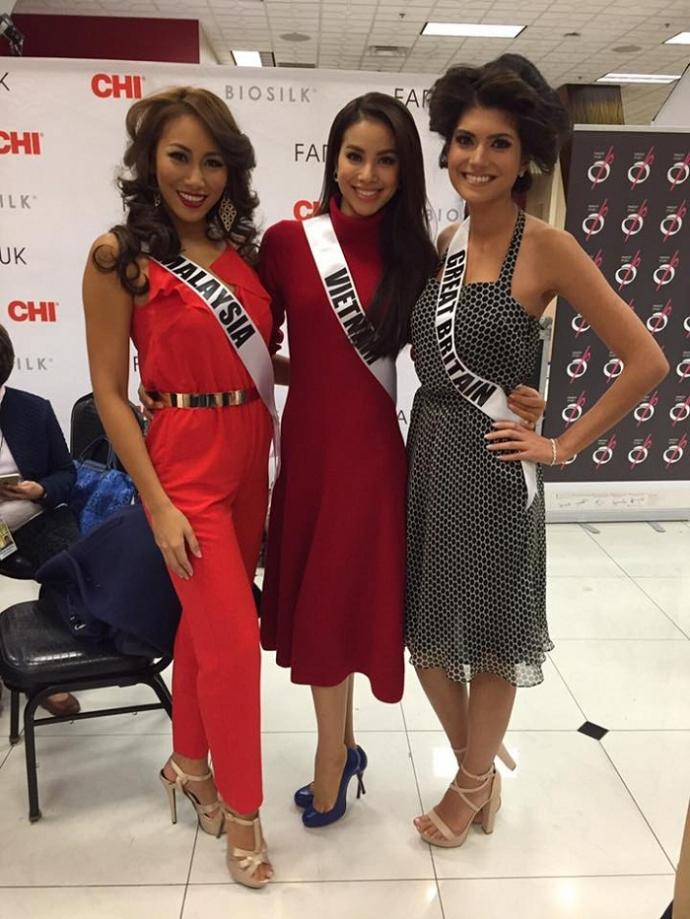 Pham Huong arrvies in Las Vegas for Miss Universe finals, miss universe 2015, pham huong, vietnam