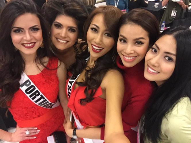 Pham Huong arrvies in Las Vegas for Miss Universe finals, miss universe 2015, pham huong, vietnam