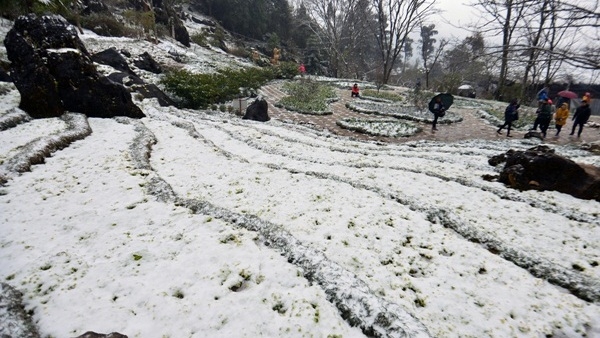 Snowfall draws over 10,000 visitors to Sapa, snow, sapa, Vietnam guide, Vietnam airlines, Vietnam tour, tour Vietnam, Hanoi, ho chi minh city, Saigon, travelling to Vietnam, Vietnam travelling, Vietnam travel, vn news