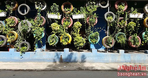 Nghe An man's tyre-made garden, social news, vietnamnet bridge, english news, Vietnam news, news Vietnam, vietnamnet news, Vietnam net news, Vietnam latest news, vn news, Vietnam breaking news