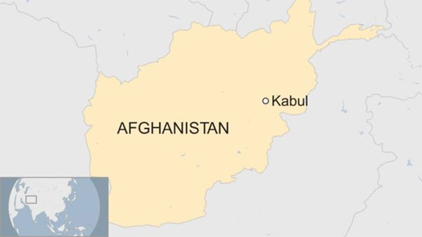 Afghan capital, Kabul, heavy gunfire and explosions