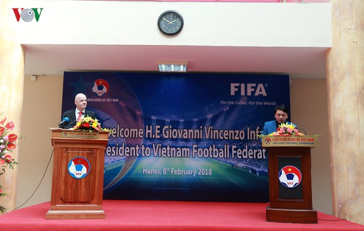 FIFA president pledges to support growth of football in Vietnam, Sports news, football, Vietnam sports, vietnamnet bridge, english news, Vietnam news, news Vietnam, vietnamnet news, Vietnam net news, Vietnam latest news, vn news, Vietnam breaking news