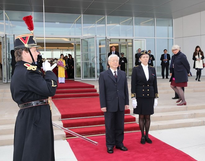 Party leader Nguyen Phu Trong begins official visit to France, Government news, Vietnam breaking news, politic news, vietnamnet bridge, english news, Vietnam news, news Vietnam, vietnamnet news, Vietnam net news, Vietnam latest news, vn news