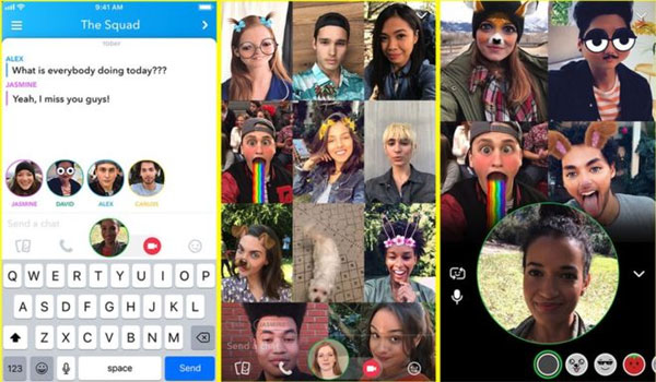 Snapchat adds 16-person group video calls