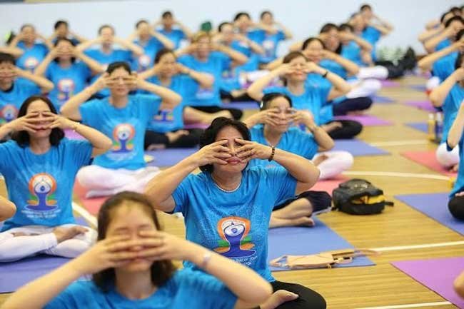 Hundreds of people practice yoga in HCM City, Sports news, football, Vietnam sports, vietnamnet bridge, english news, Vietnam news, news Vietnam, vietnamnet news, Vietnam net news, Vietnam latest news, vn news, Vietnam breaking news