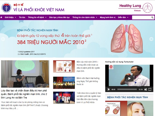 Health ministry launches “Healthy Lung” portal, social news, vietnamnet bridge, english news, Vietnam news, news Vietnam, vietnamnet news, Vietnam net news, Vietnam latest news, vn news, Vietnam breaking news