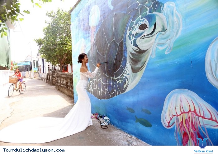 Ly Son murals promote sea turtle protection, Vietnam environment, climate change in Vietnam, Vietnam weather, Vietnam climate, pollution in Vietnam, environmental news, sci-tech news, vietnamnet bridge, english news, Vietnam news, news Vietnam, vietnamnet